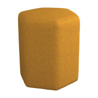 Coaster Furniture 918515 Hexagonal Upholstered Stool Yellow